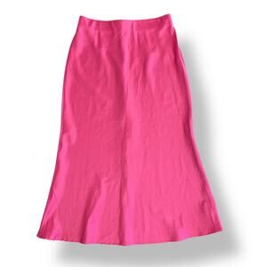 Pants Store Satin‎ Midi Skirt Womens Size L Pink Party Boho